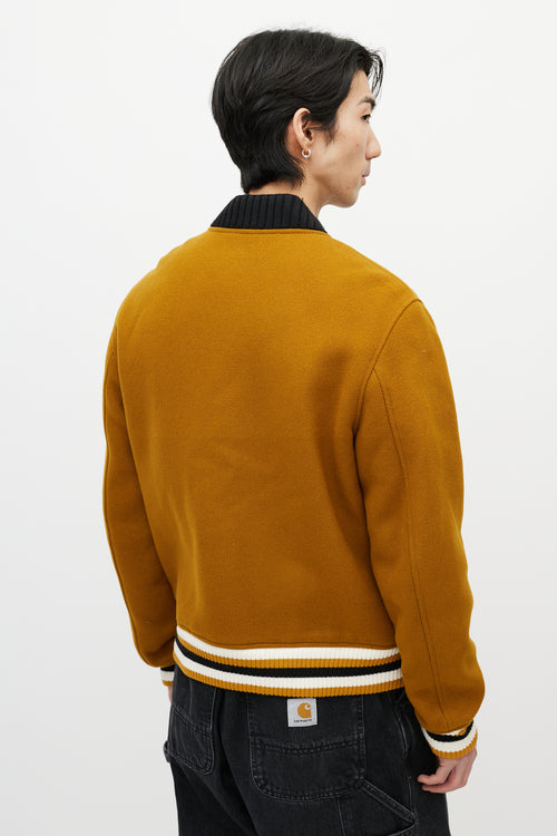 Sandro Brown 
Multicolour Wool Striped Varsity Jacket