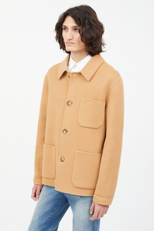 Sandro Brown Wool Chore Coat