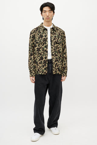 Sandro Green 
Multicolour Camo Shirt