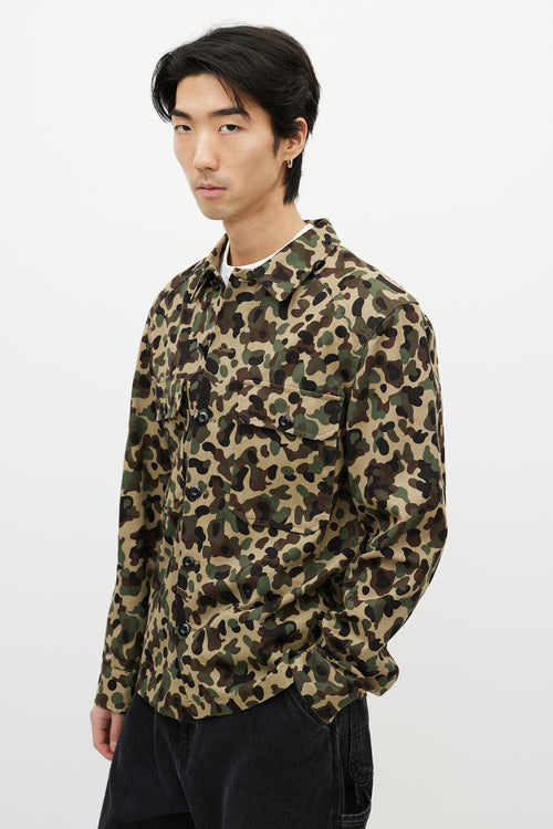 Sandro Green 
Multicolour Camo Shirt