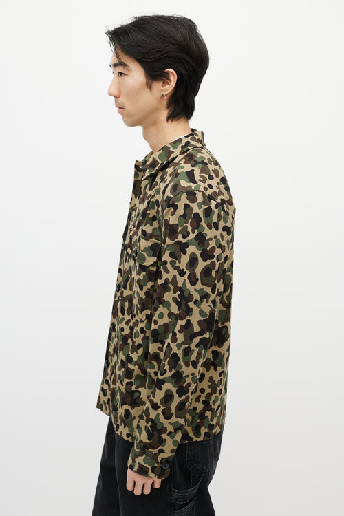 Sandro Green 
Multicolour Camo Shirt