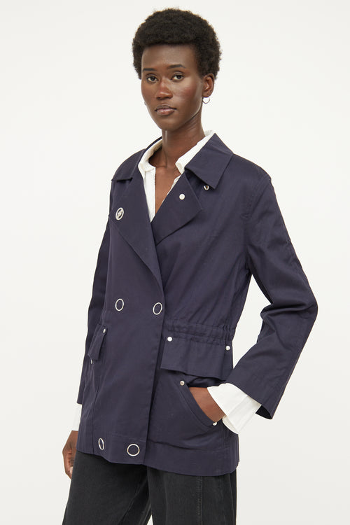 Sandro Navy Adjustable Waist Jacket