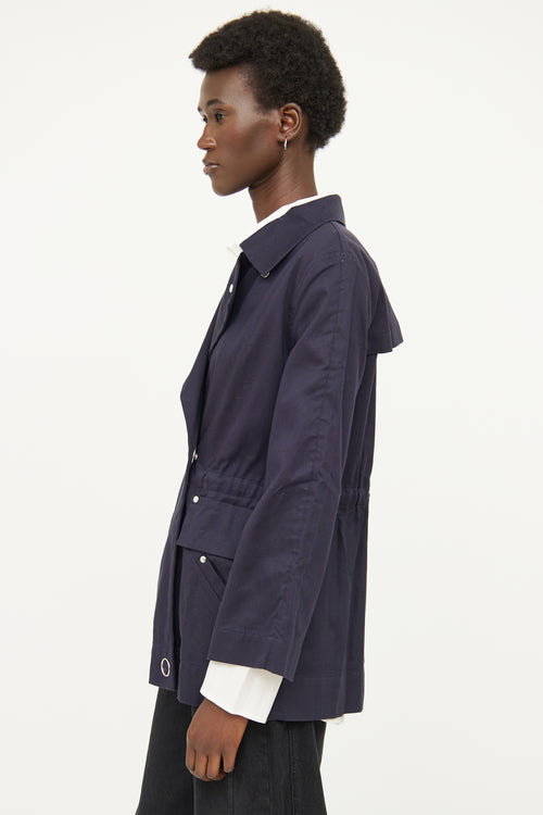 Sandro Navy Adjustable Waist Jacket