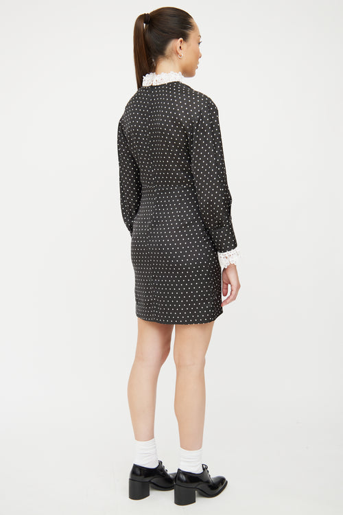 Sandro Black 
White Polka Dot Dress