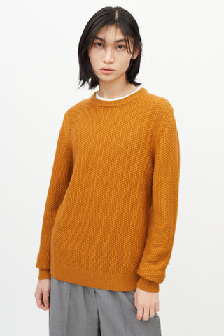 Sandro Orange Ribbed Knit Sweater