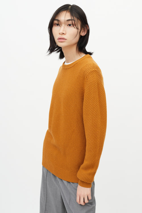 Sandro Orange Ribbed Knit Sweater