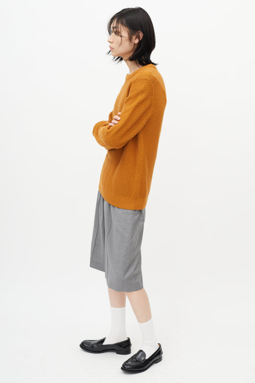 Sandro Orange Ribbed Knit Sweater