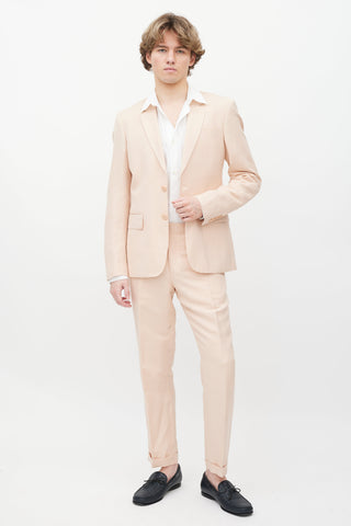 Sandro Pink Linen 2pc Suit