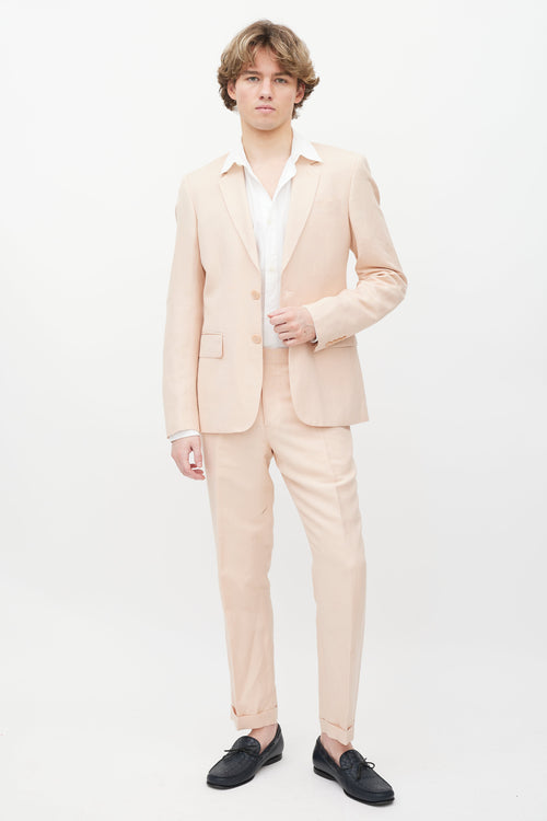 Sandro Pink Linen 2pc Suit