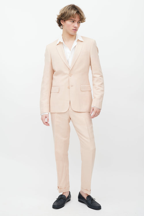 Sandro Pink Linen 2pc Suit