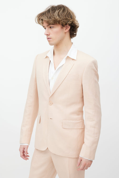 Sandro Pink Linen 2pc Suit