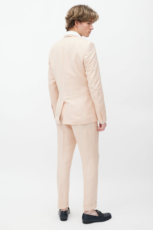 Sandro Pink Linen 2pc Suit