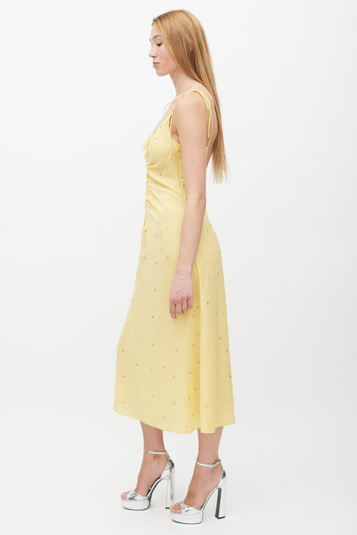 Sandro Yellow Praline Rhinestone Dress