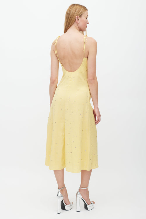 Sandro Yellow Praline Rhinestone Dress