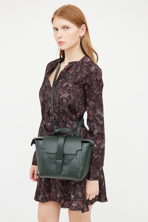 Senreve Forest Green Leather Mini Maestra Bag