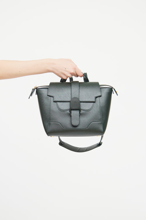 Senreve Forest Green Leather Mini Maestra Bag