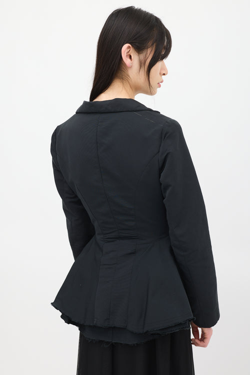 Sarah Pancini Black Tie Panelled Blazer