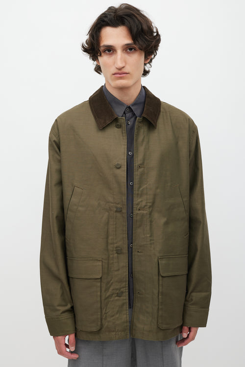 Saturdays NYC Green Corduroy Chore Coat