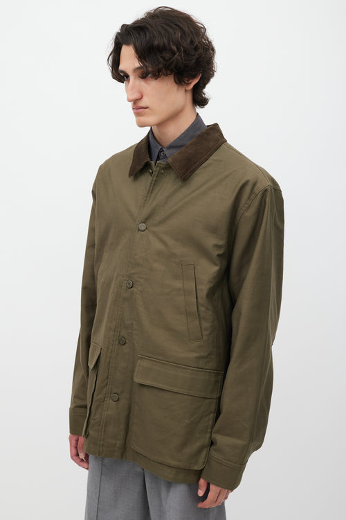 Saturdays NYC Green Corduroy Chore Coat