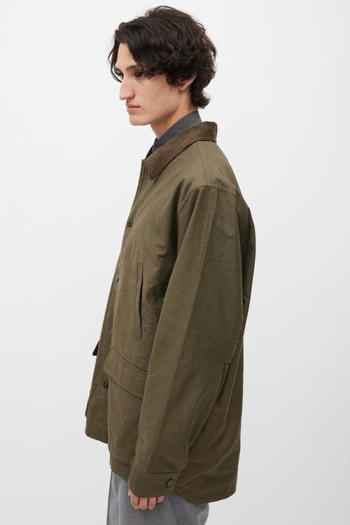 Saturdays NYC Green Corduroy Chore Coat