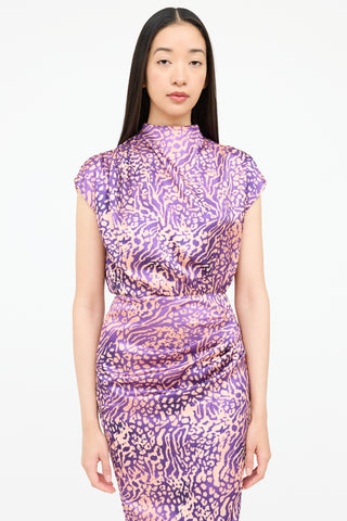 Saylor Patterned Gaia Midi Dress