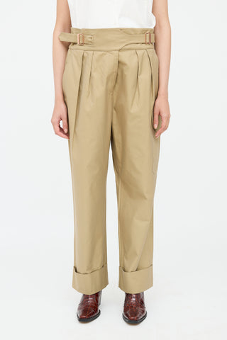 Pleated Belted Trouser Pant