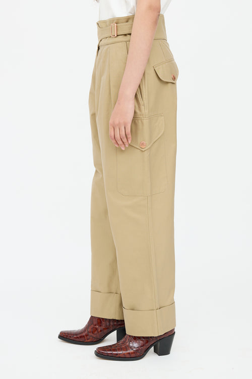 Pleated Belted Trouser Pant