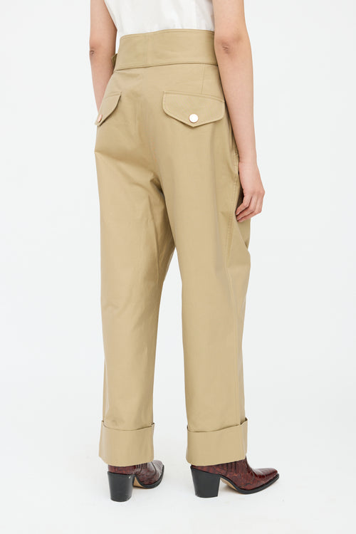 Pleated Belted Trouser Pant