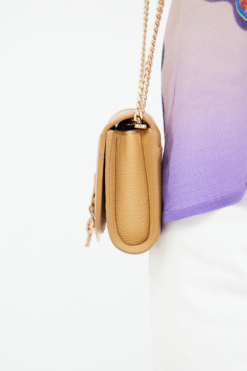 See by Chloé Brown Leather Hana Chain Bag