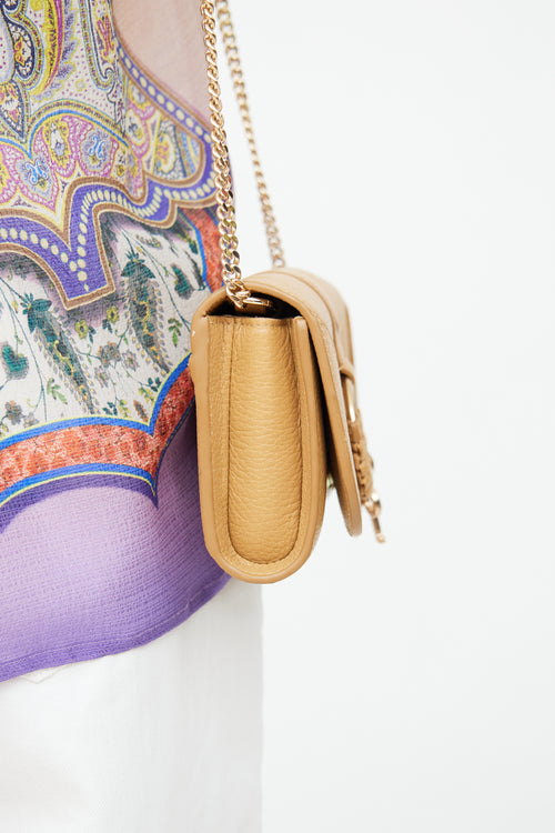 See by Chloé Brown Leather Hana Chain Bag