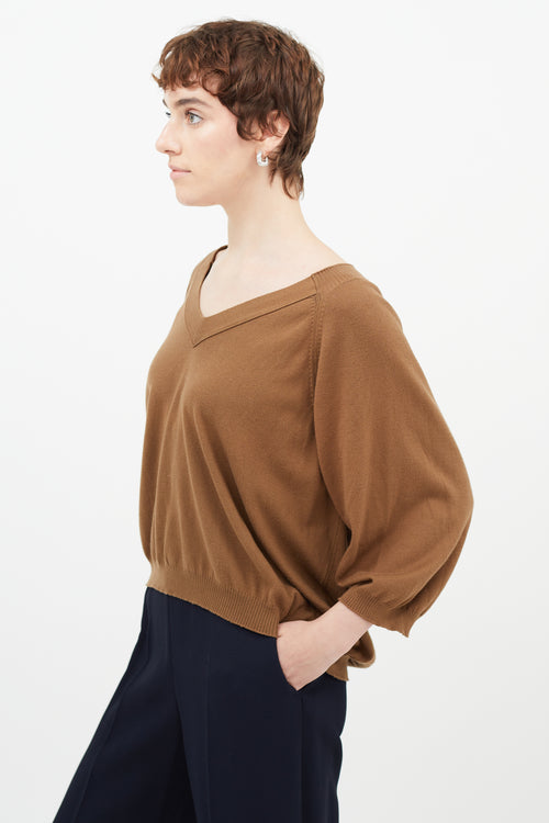 See By Chloè Brown V-Neck Sweater