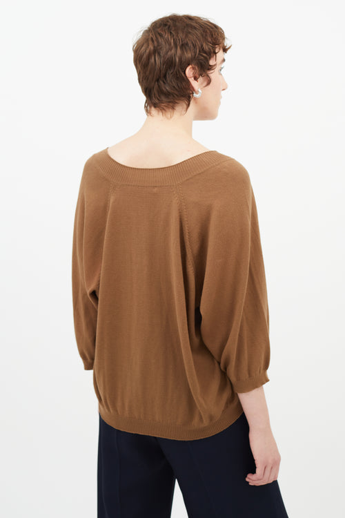 See By Chloè Brown V-Neck Sweater