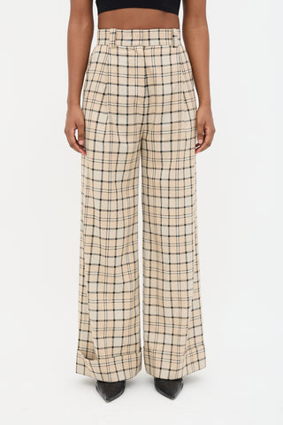 See By Chloè Check Wide Leg Trouser