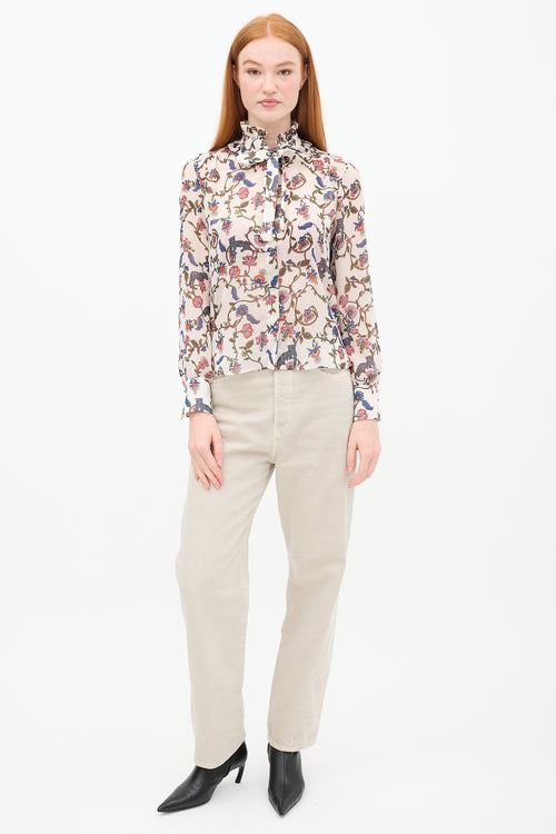 See By Chloè Cream 
Multi Floral Top