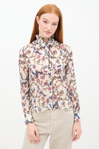 See By Chloè Cream 
Multi Floral Top