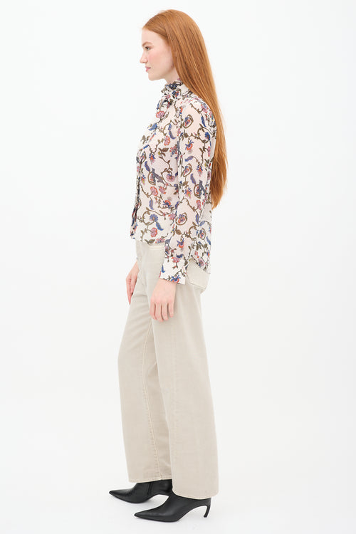 See By Chloè Cream 
Multi Floral Top