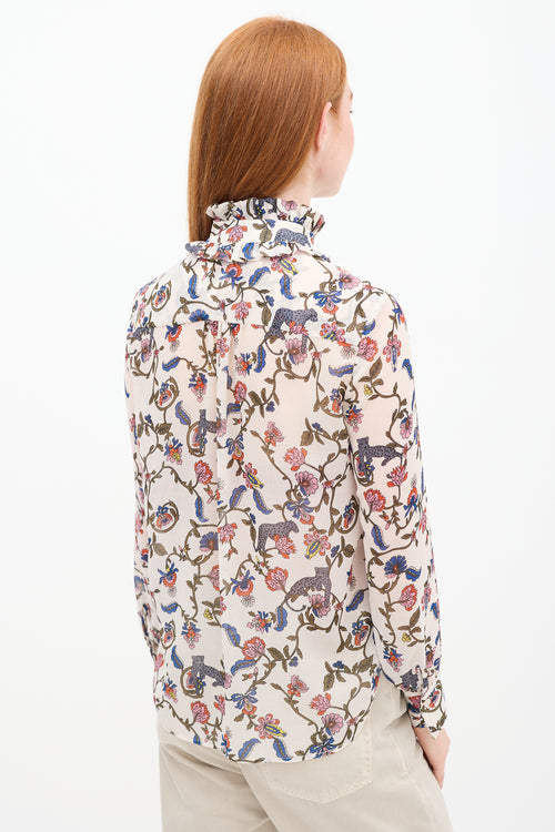 See By Chloè Cream 
Multi Floral Top