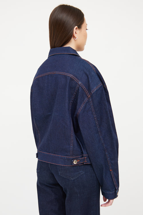 See By Chloè Dark Wash Denim Patch Jacket