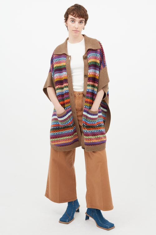 See By Chloè Multicolour Print Belted Cardigan