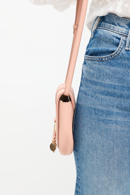 Pink Leather Hana Crossbody Bag