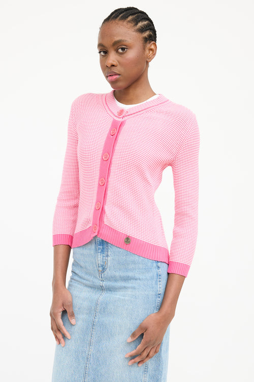 See By Chloé Knit Button Stripe Cardigan