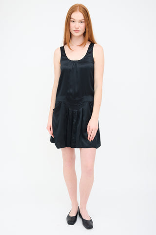 See By Chloé Vintage Black Silk Sleeveless Dress