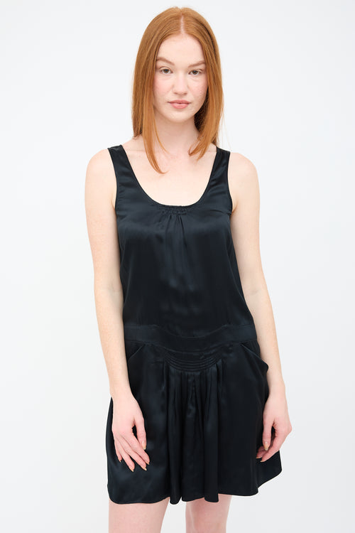 See By Chloé Vintage Black Silk Sleeveless Dress