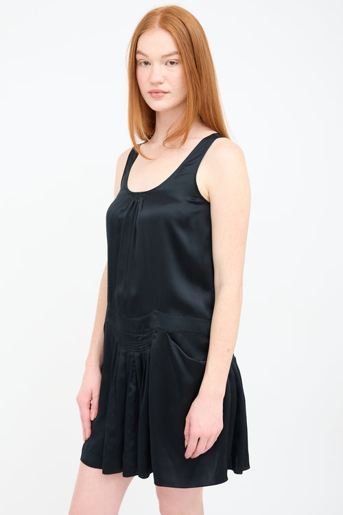 See By Chloé Vintage Black Silk Sleeveless Dress