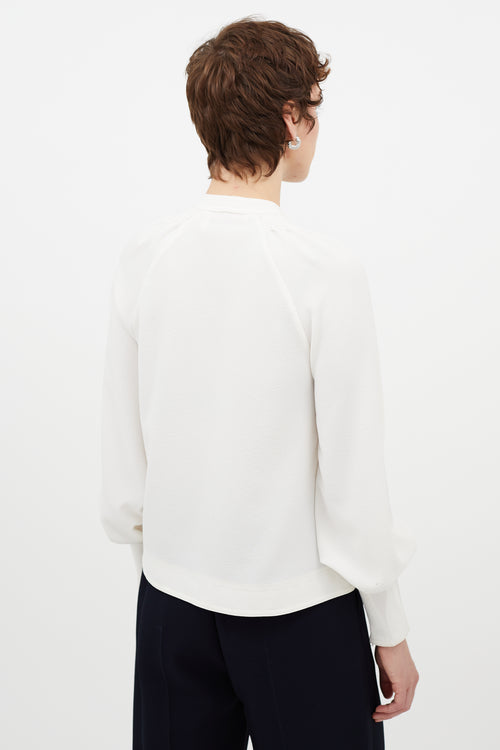 See By Chloè White Crepe Tie Top