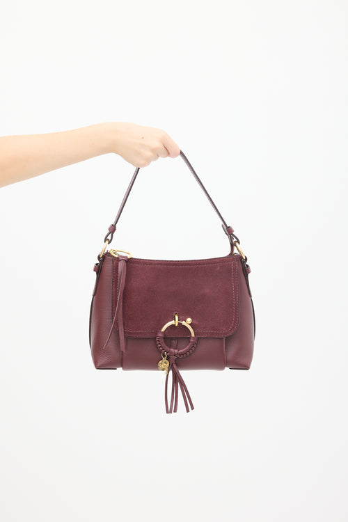 See by Chloé Burgundy Leather Joan Shoulder Bag