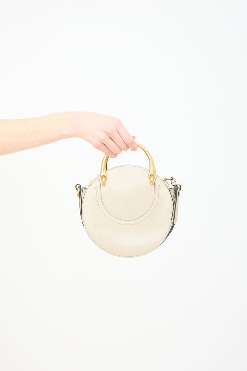 Chloé Taupe Leather 
Suede Pixie Crossbody Bag