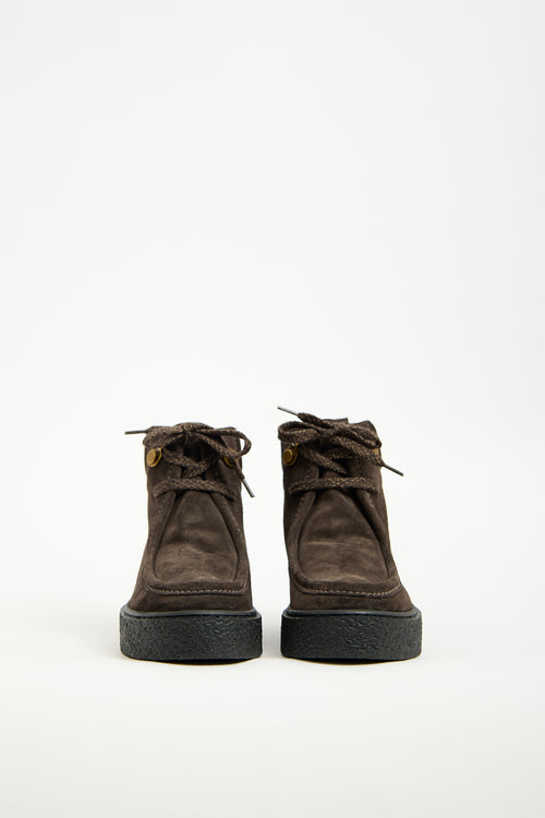 See by Chloé Dark Brown Suede Jille Boot