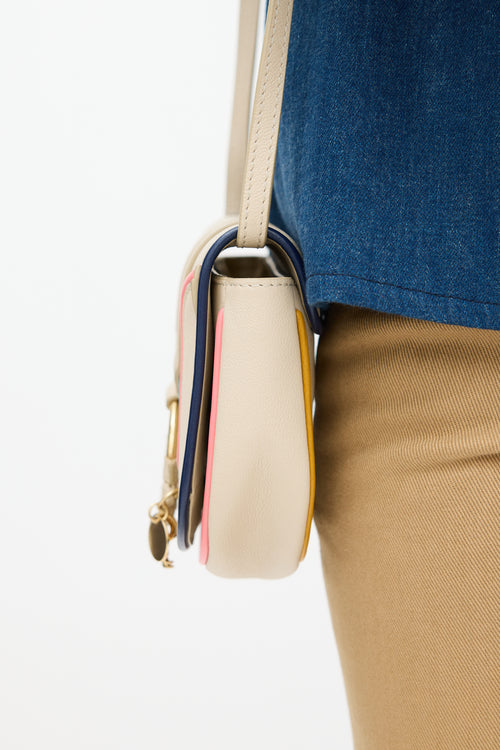 See by Chloé Beige 
Multicolour Leather Hana Crossbody Bag