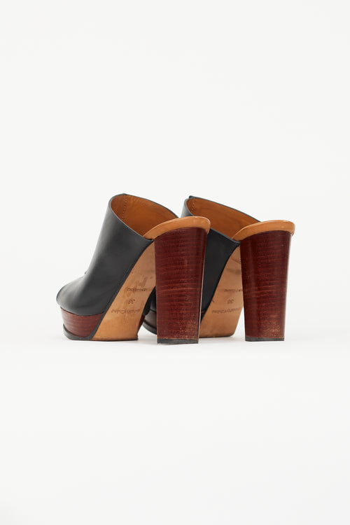 See by Chloé Black Peep Toe Mule